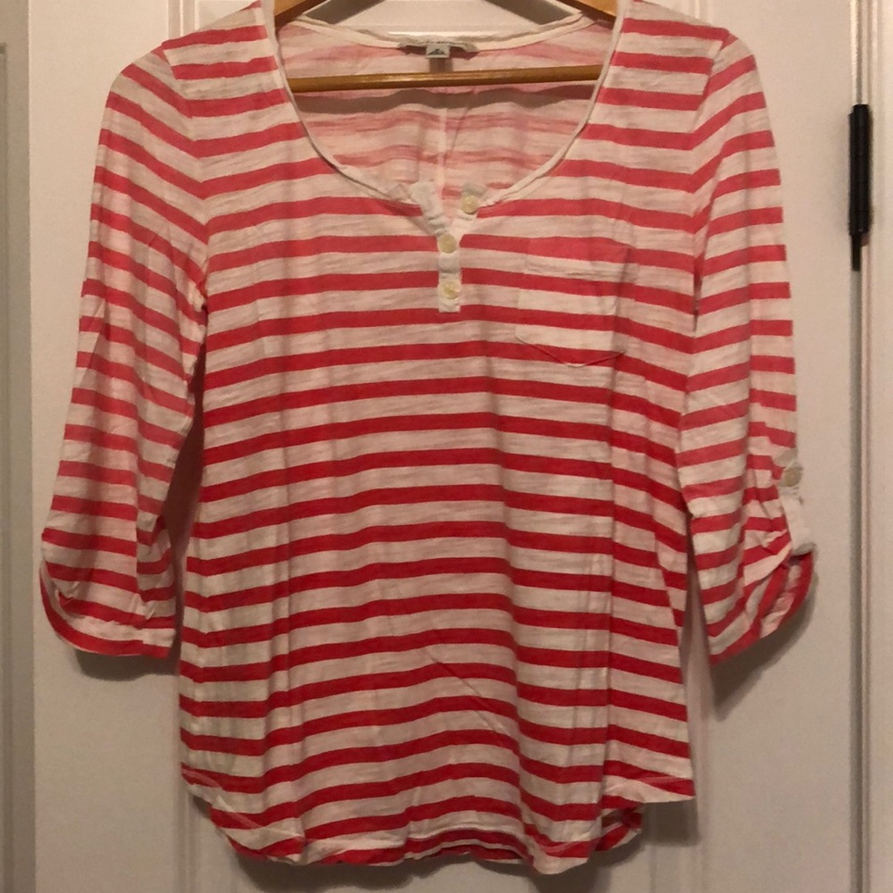 Banana Republic Coral Ombré Henley